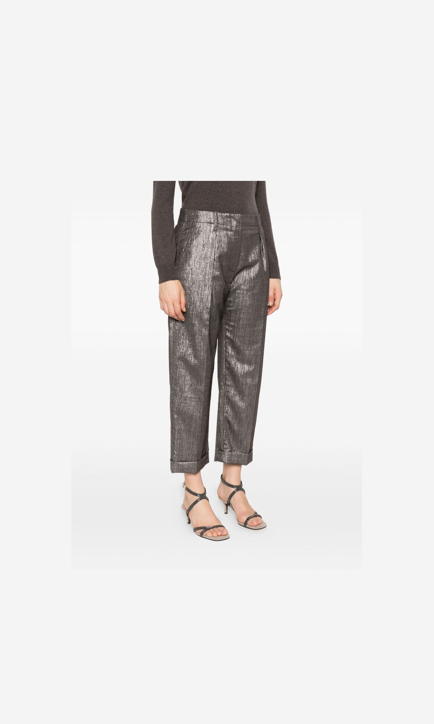 Brunello Cucinelli Silver Trouser Glam Steals