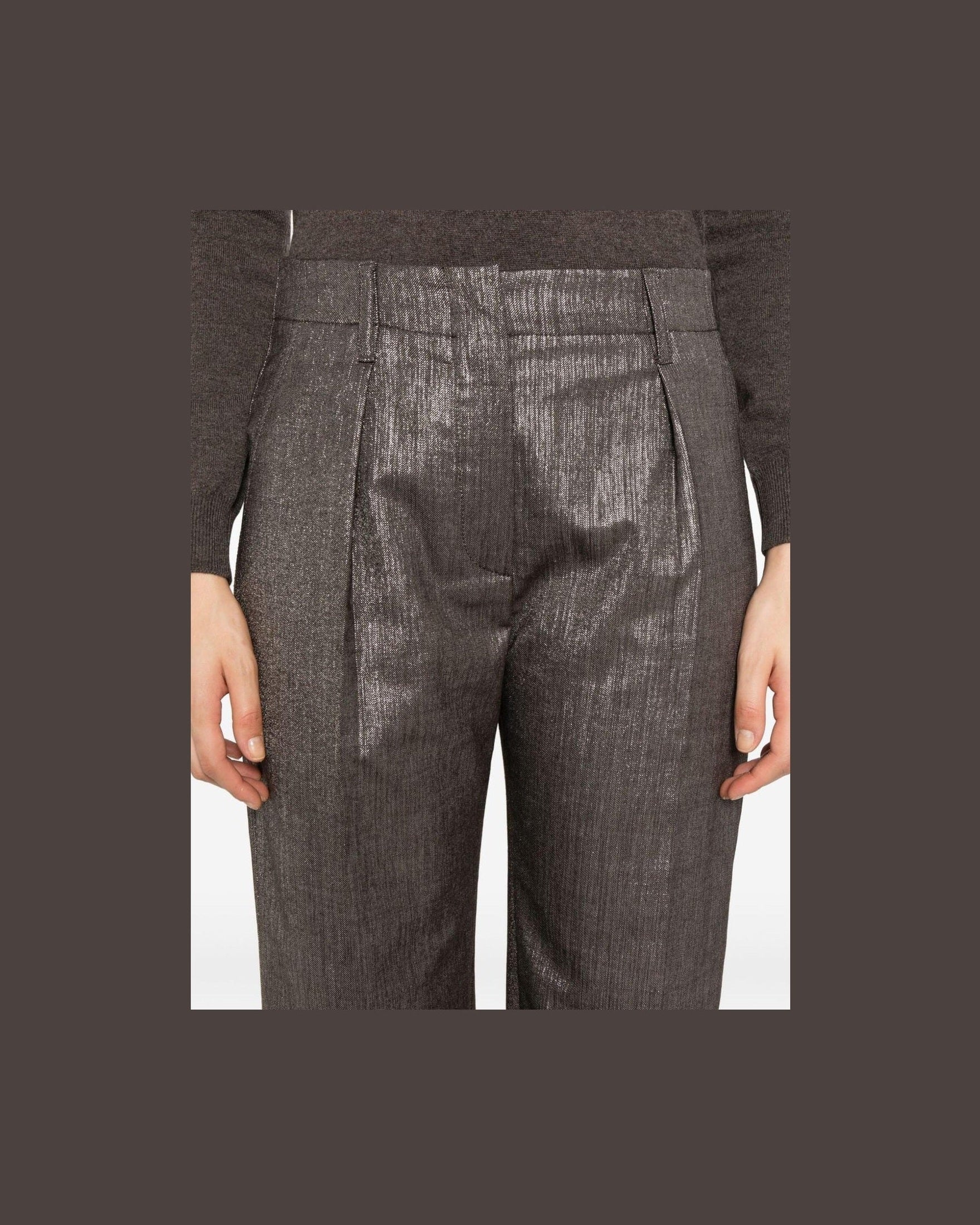 Brunello Cucinelli Silver Trouser Glam Steals