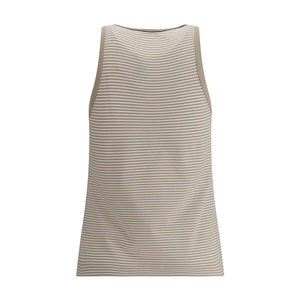 Brunello Cucinelli Striped Tank Top Glam Steals
