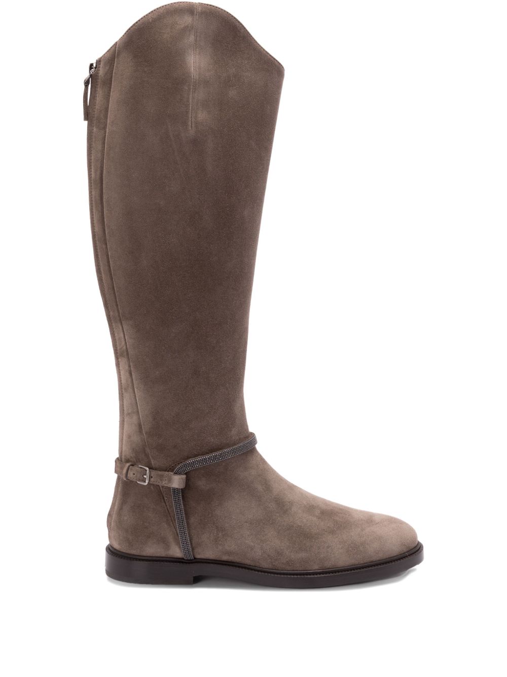 Brunello Cucinelli Suede Buckled Boots Glam Steals