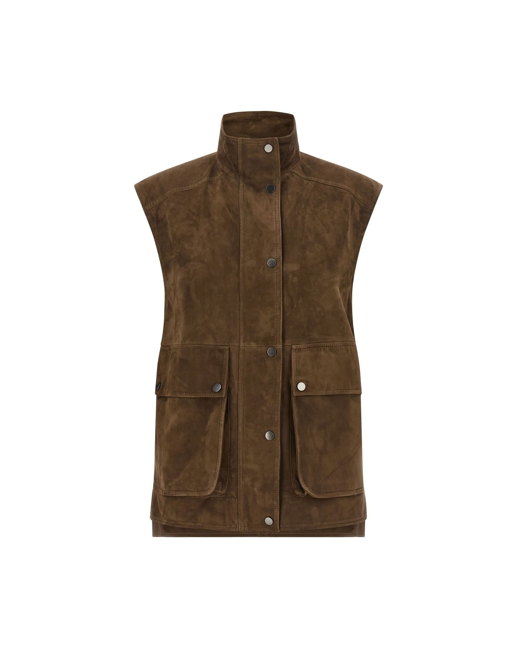 Brunello Cucinelli Suede Couture Vest Glam Steals