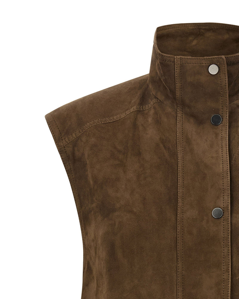 Brunello Cucinelli Suede Couture Vest Glam Steals