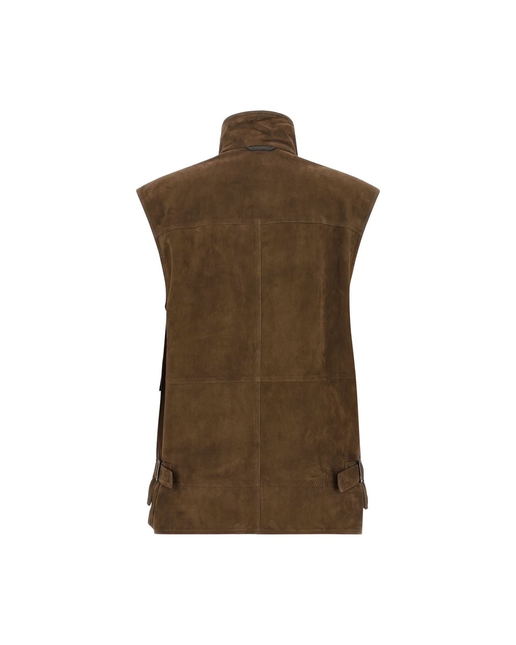 Brunello Cucinelli Suede Couture Vest Glam Steals