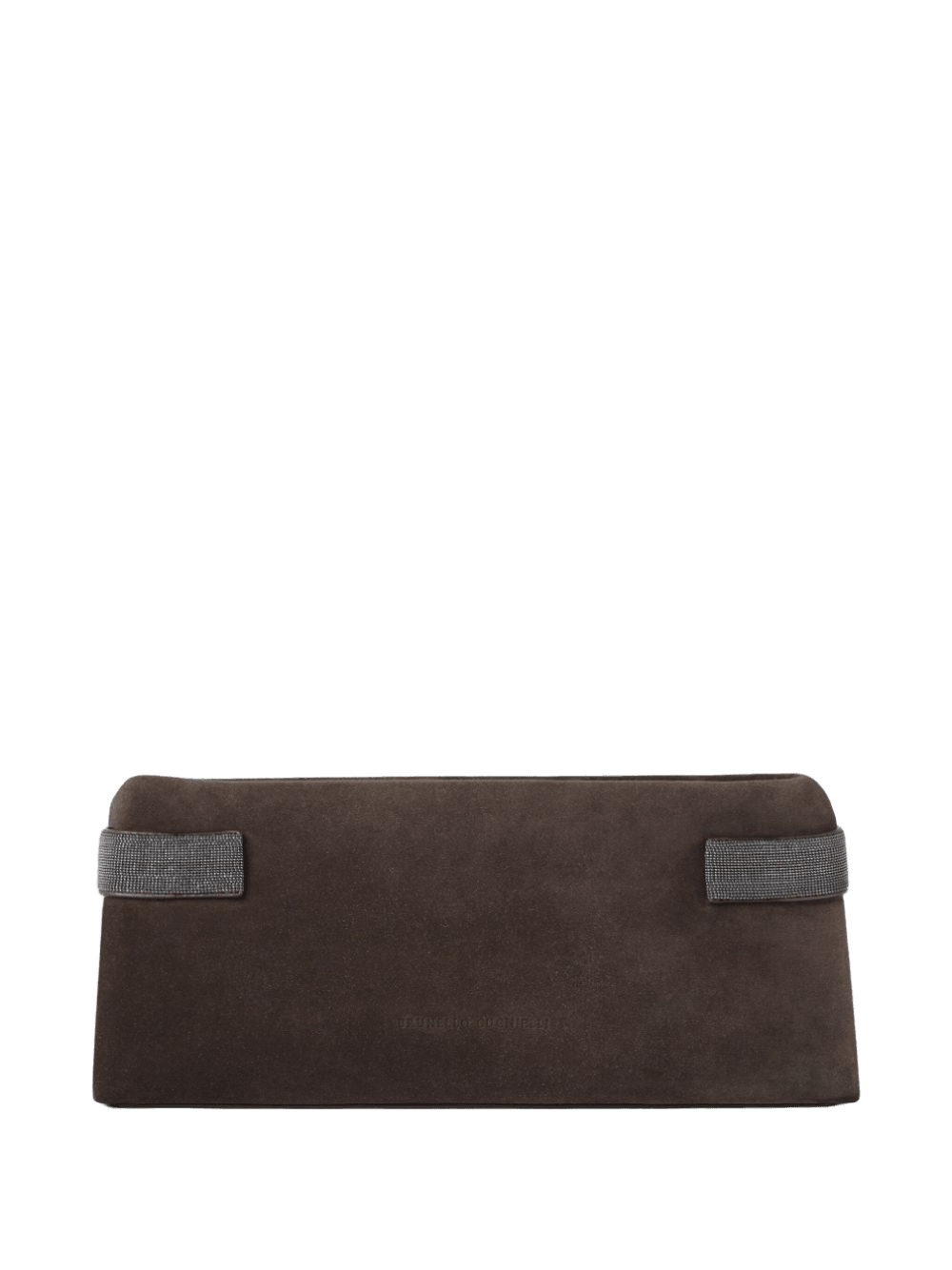 Brunello Cucinelli Suede Essence Pouch Bag in with Precious Bands Glam Steals