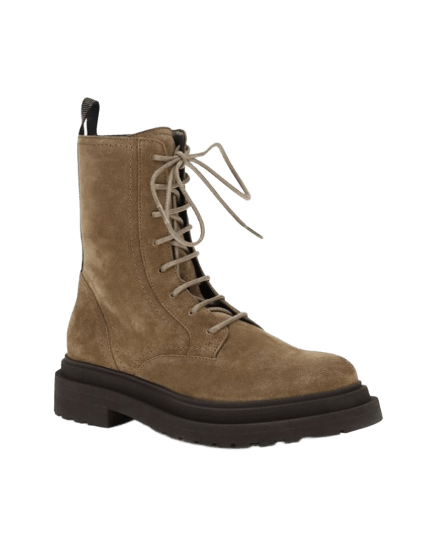 Brunello Cucinelli Suede Lace Up Ankle Boots Glam Steals