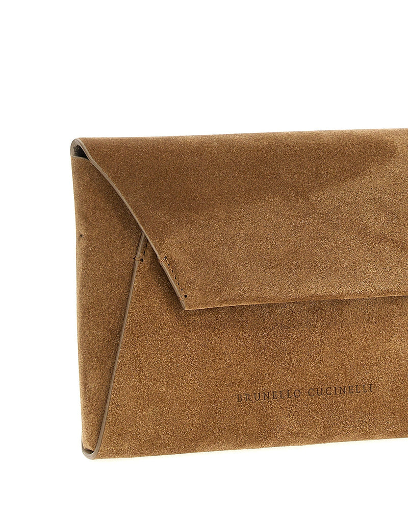 Brunello Cucinelli Suede Monile Clutch Bag Glam Steals