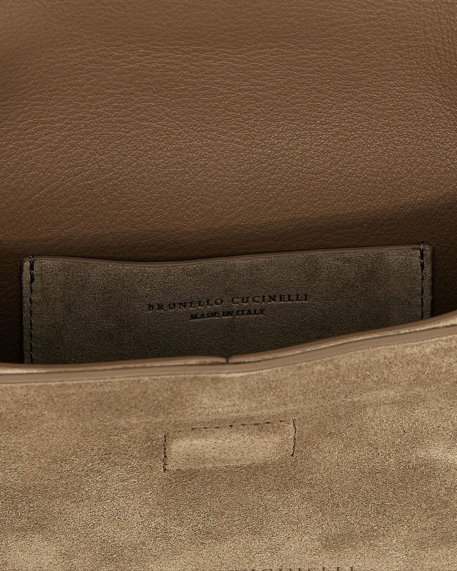 Brunello Cucinelli Suede Monile Clutch Bag Glam Steals