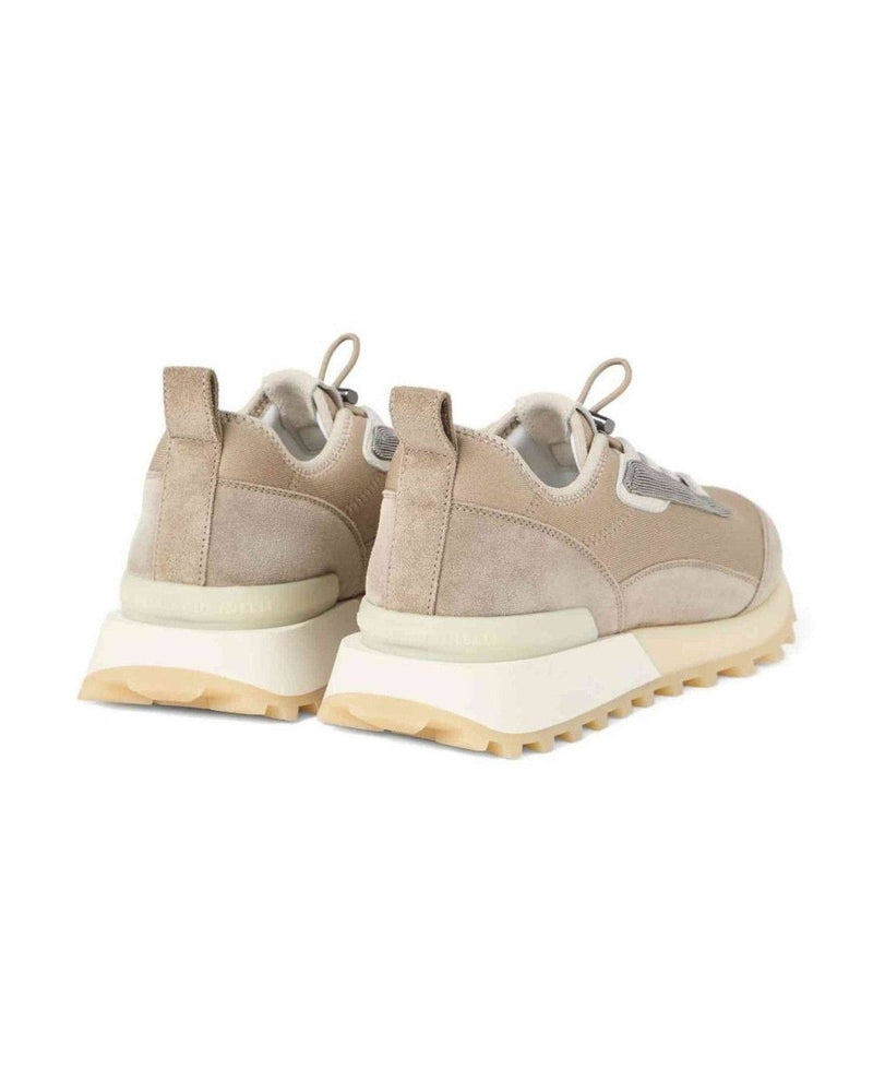 Brunello Cucinelli Suede Runners in Techno Fabric Glam Steals