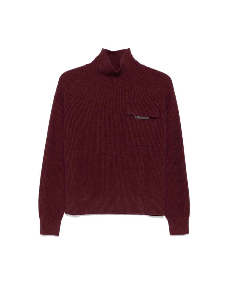 Brunello Cucinelli Sweater Bordeaux Glam Steals