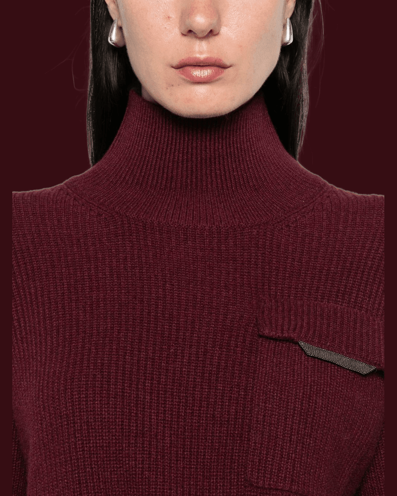 Brunello Cucinelli Sweater Bordeaux Glam Steals