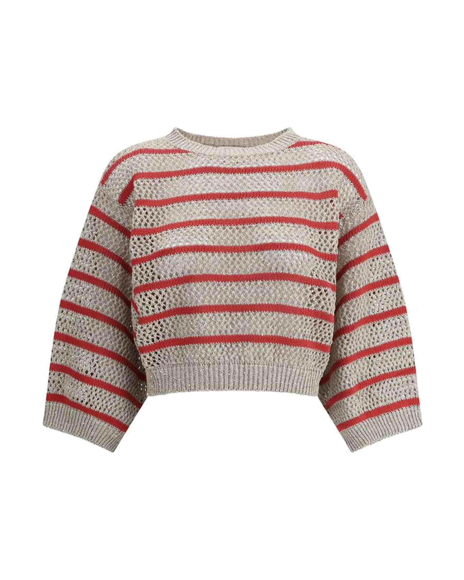 Brunello Cucinelli Sweater In Perforated Knit Glam Steals