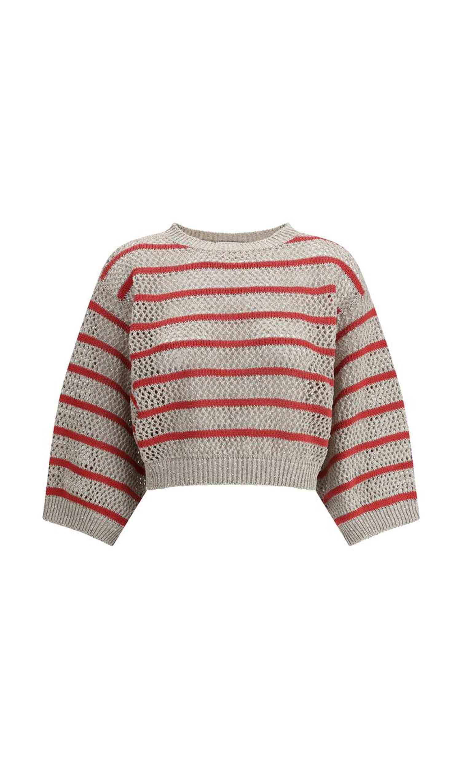 Brunello Cucinelli Sweater In Perforated Knit Glam Steals