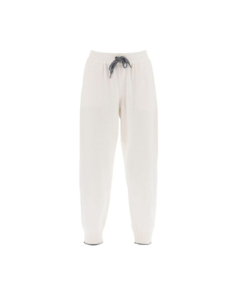 Brunello Cucinelli White Cashmere Athletic Pant Glam Steals