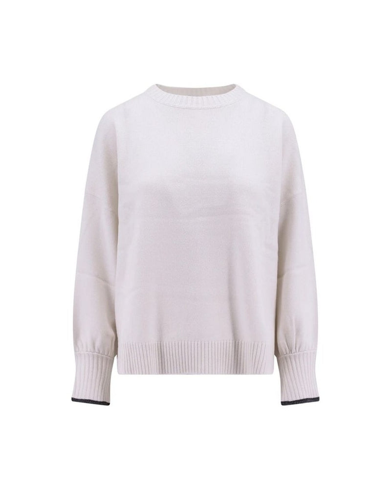 Brunello Cucinelli White Cashmere Sweater Glam Steals