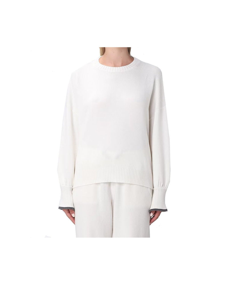 Brunello Cucinelli White Cashmere Sweater Glam Steals