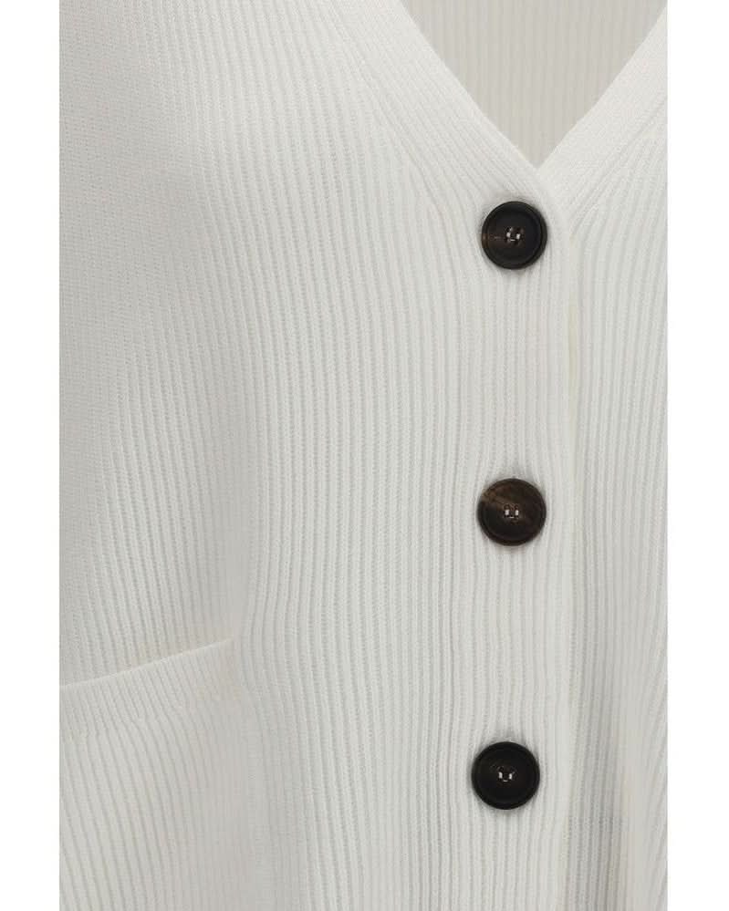 Brunello Cucinelli White Cotton Cardigan Glam Steals