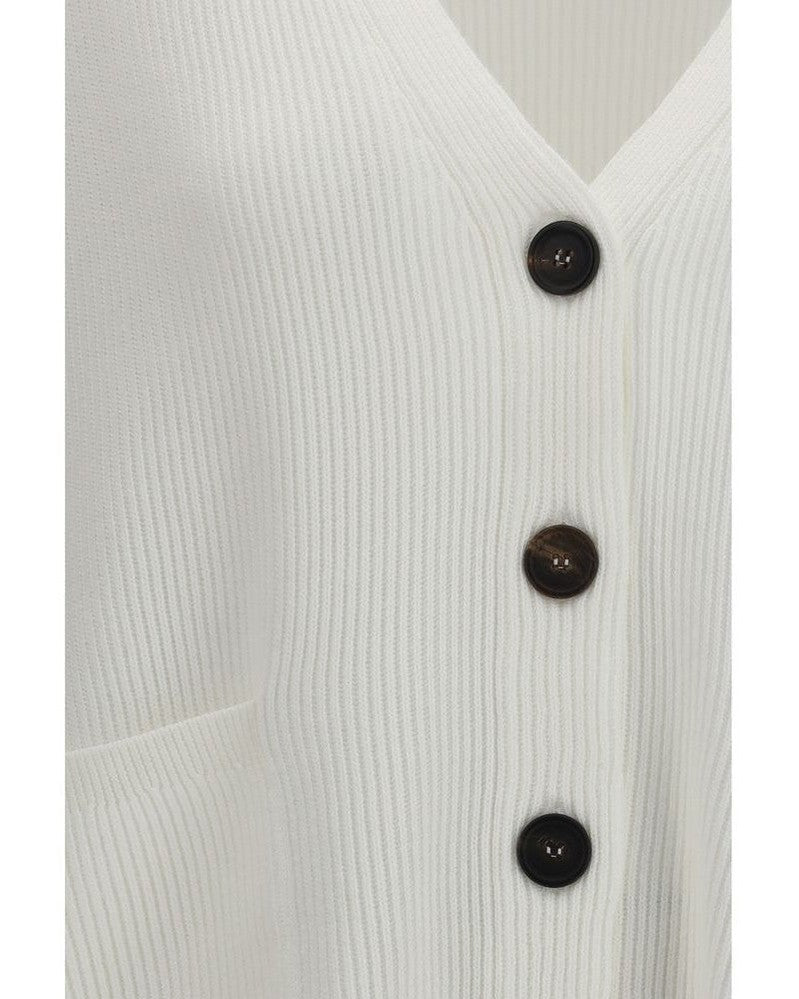 Brunello Cucinelli White Cotton Cardigan Glam Steals