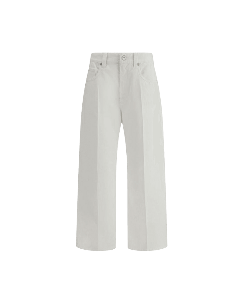 Brunello Cucinelli White Cotton Cropped Jeans Glam Steals