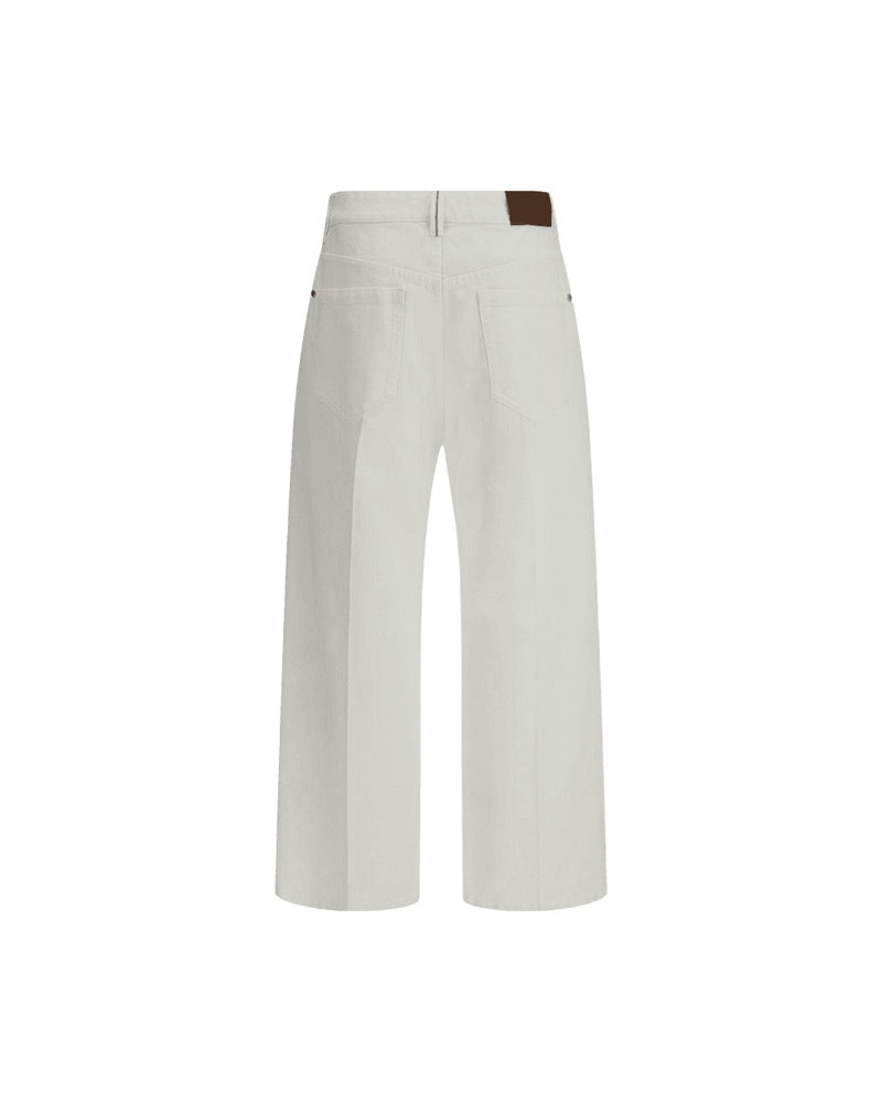 Brunello Cucinelli White Cotton Cropped Jeans Glam Steals