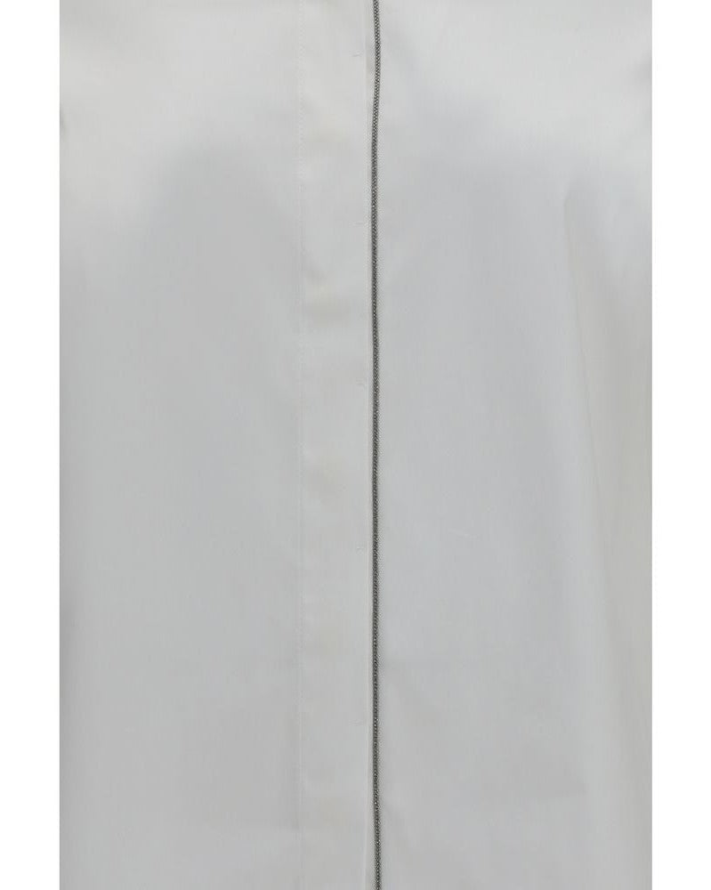 Brunello Cucinelli White Cotton Dress Shirt Glam Steals