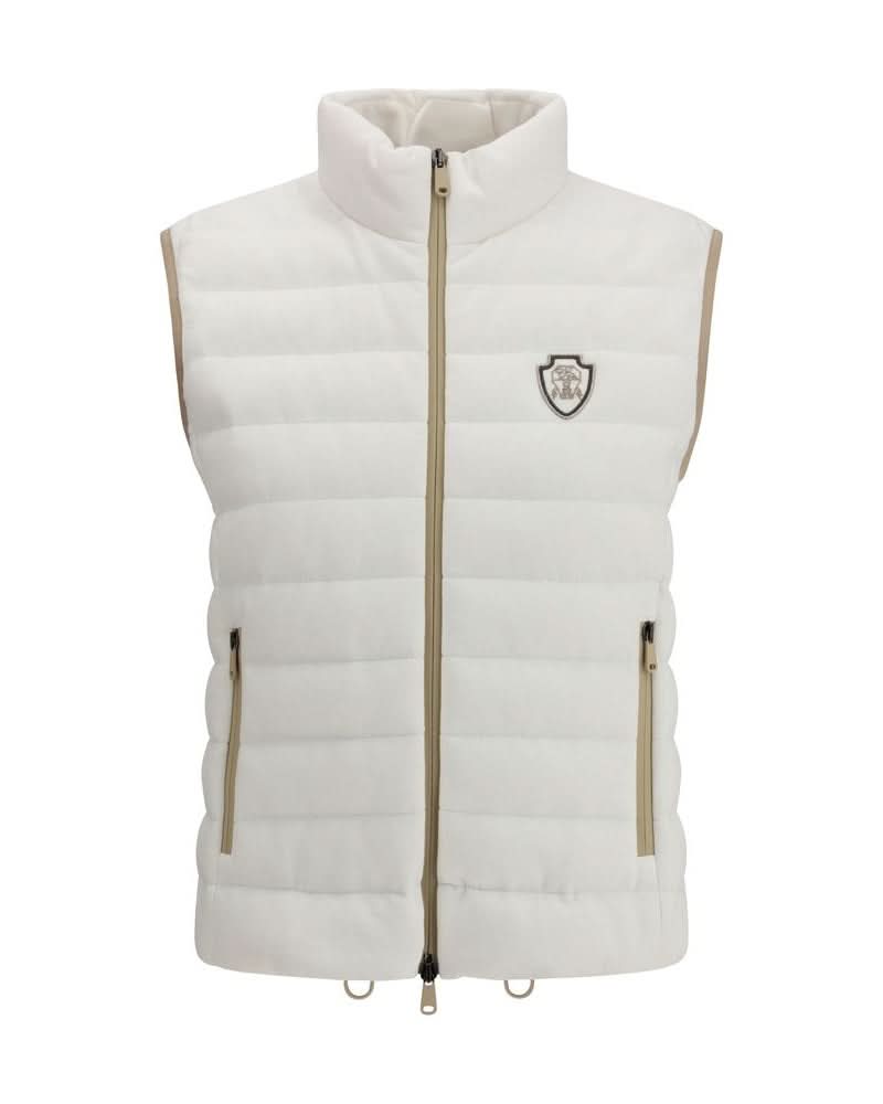 Brunello Cucinelli White Cotton Jacket 