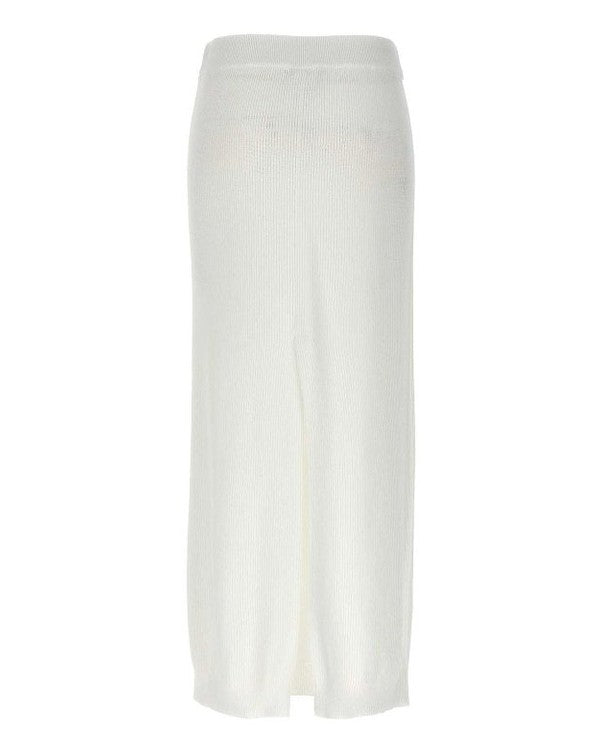 Brunello Cucinelli White Cotton Long Skirt Glam Steals