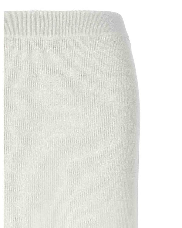 Brunello Cucinelli White Cotton Long Skirt Glam Steals