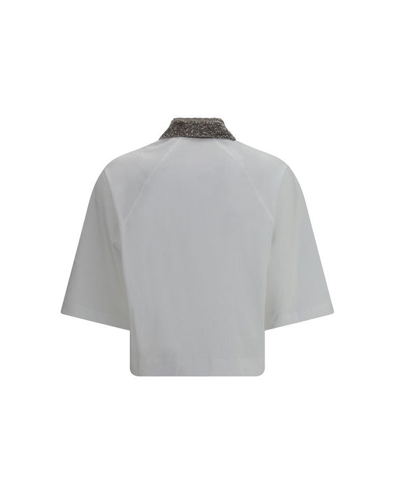 Brunello Cucinelli White Cotton Polo Shirt Glam Steals