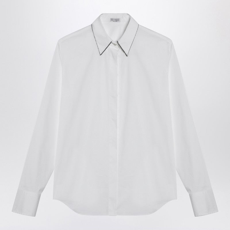 Brunello Cucinelli White Cotton Shirt Glam Steals