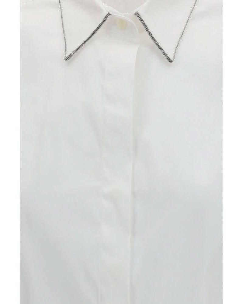 Brunello Cucinelli White Cotton Shirt Glam Steals