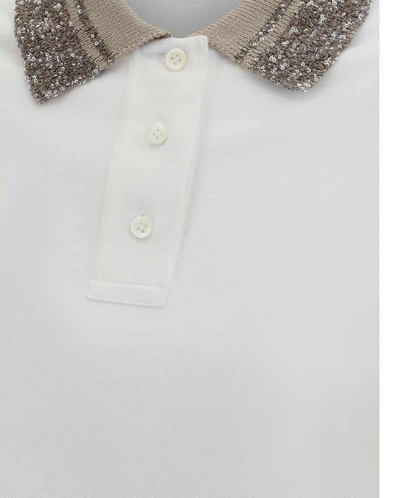 Brunello Cucinelli White Cotton Shortsleeve Shirt Glam Steals