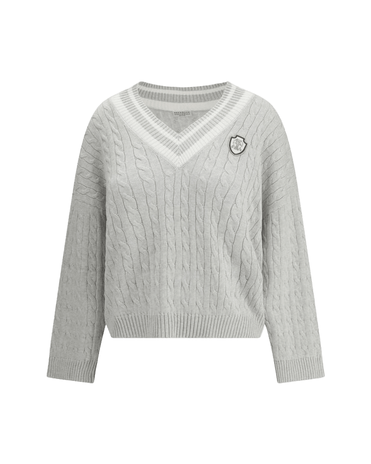 Brunello Cucinelli White Cotton Sweatshirt