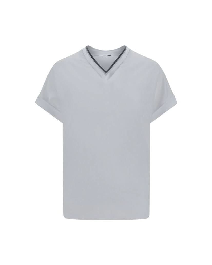 Brunello Cucinelli White Cotton T-Shirt T-Shirts