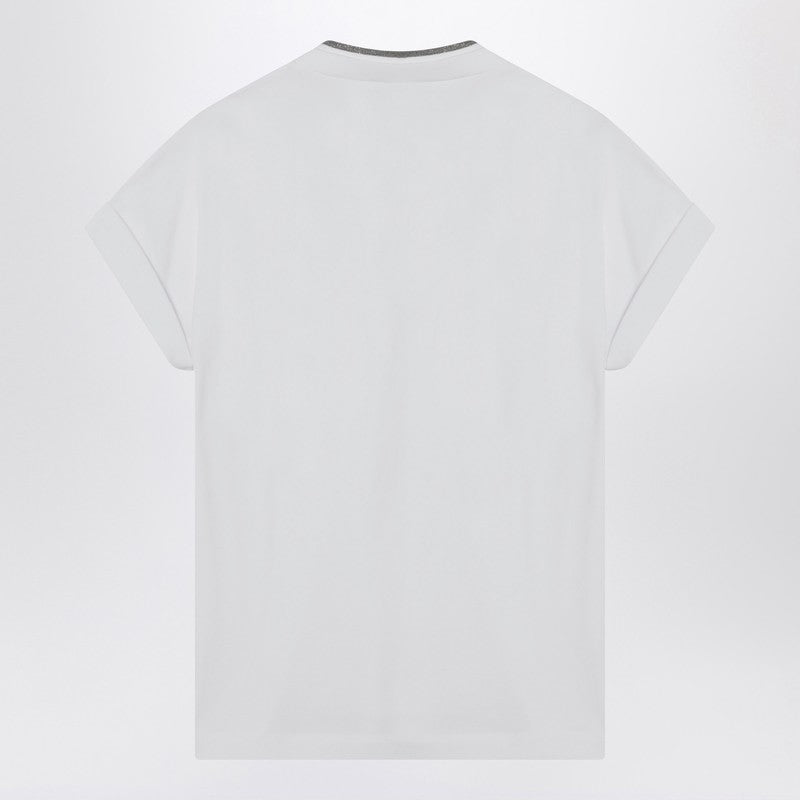 Brunello Cucinelli White Cotton T-shirt Glam Steals