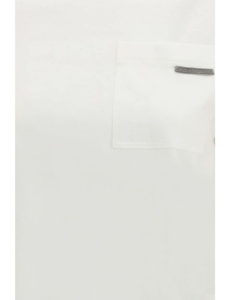 Brunello Cucinelli White Cotton T-Shirt 