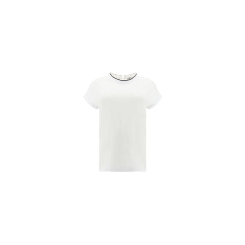 Brunello Cucinelli White Elastane T-shirt