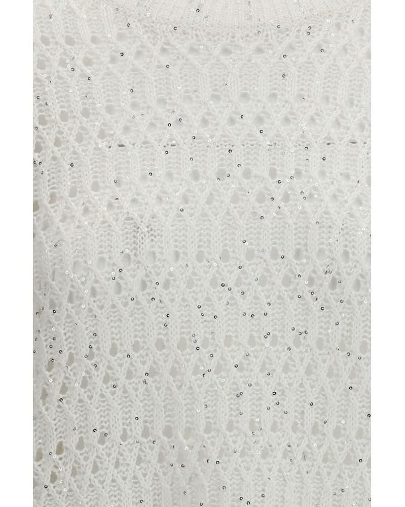 Brunello Cucinelli White Silk Sweatshirt 