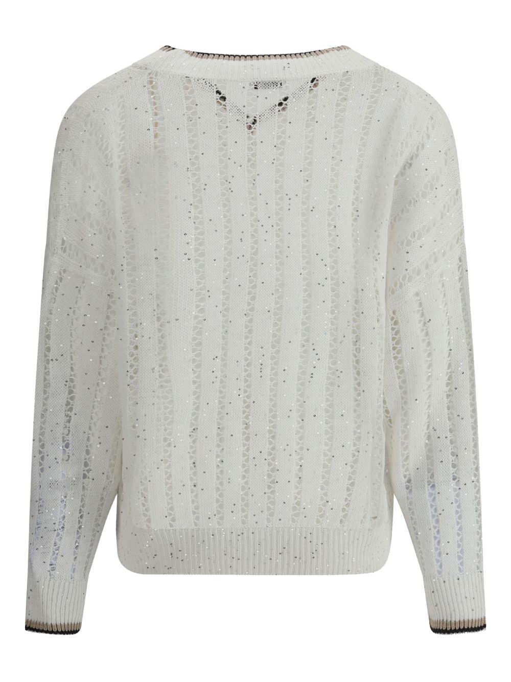 Brunello Cucinelli White Sweater Glam Steals