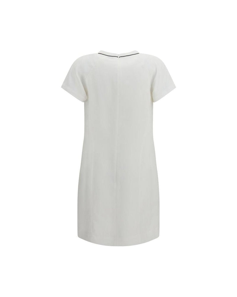 Brunello Cucinelli White Viscose Dress Glam Steals