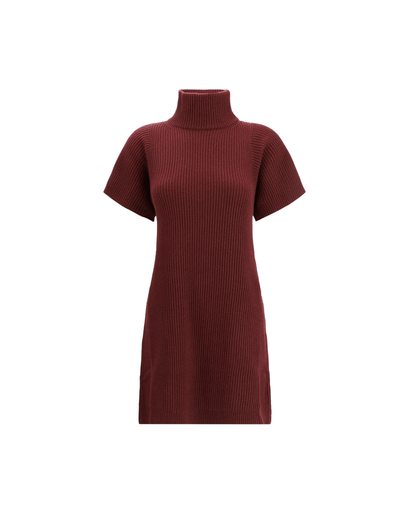 Brunello Cucinelli Wool Bordeaux Fleece Casual Dress Glam Steals