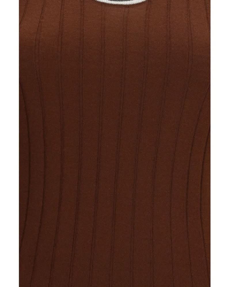Brunello Cucinelli Wool Bordeaux Oves Aries Sleeveles T-shirt Glam Steals
