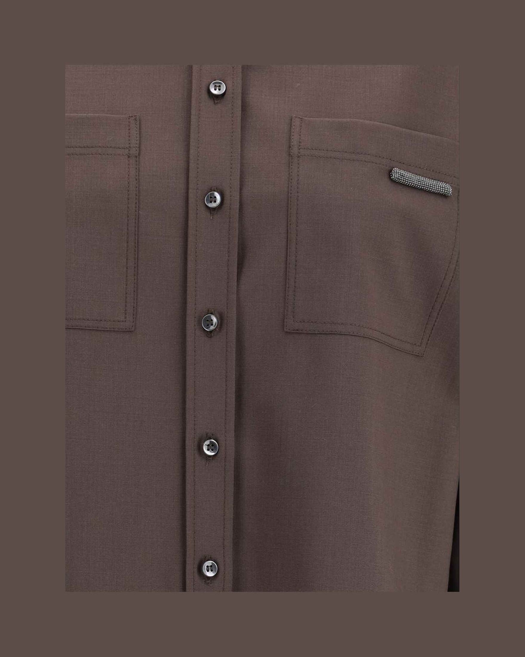 Brunello Cucinelli Wool Shirt Glam Steals