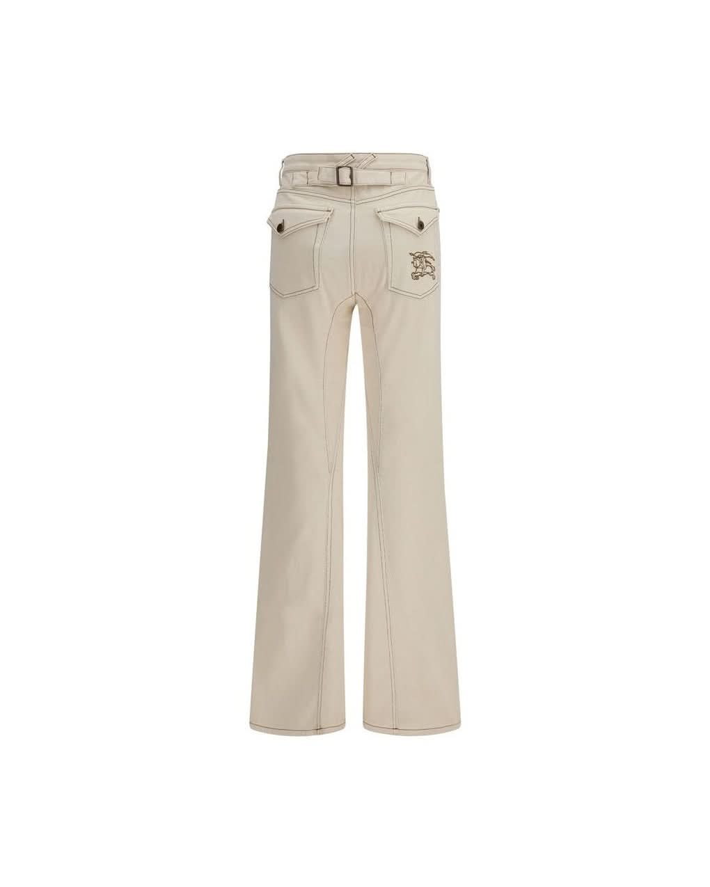 Burberry Beige Cotton Bootcut Jeans 