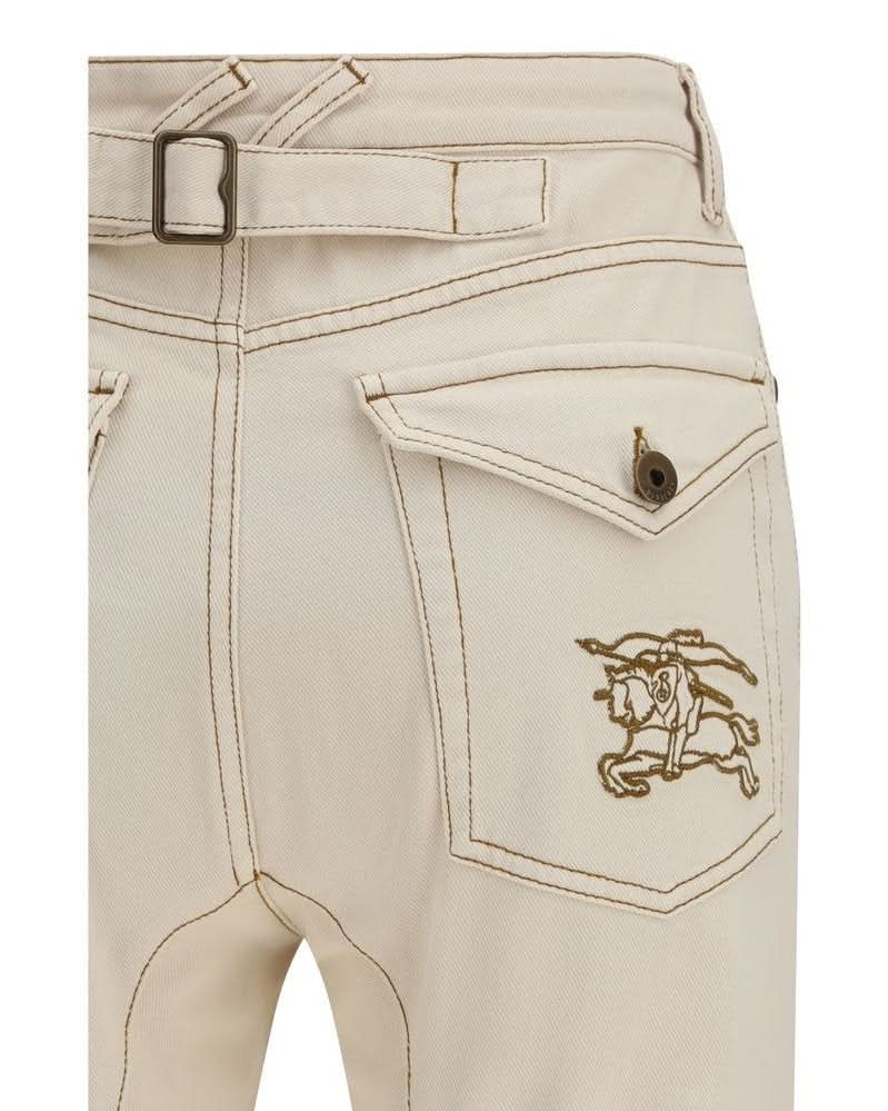 Burberry Beige Cotton Bootcut Jeans 