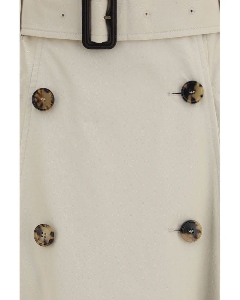 Burberry Beige Cotton Midi Skirt Glam Steals