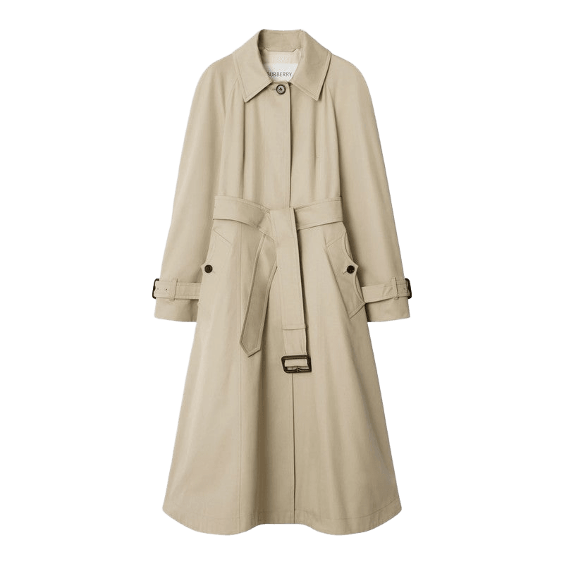 Burberry Beige Gabardine Long Ellingham Car Coat Glam Steals