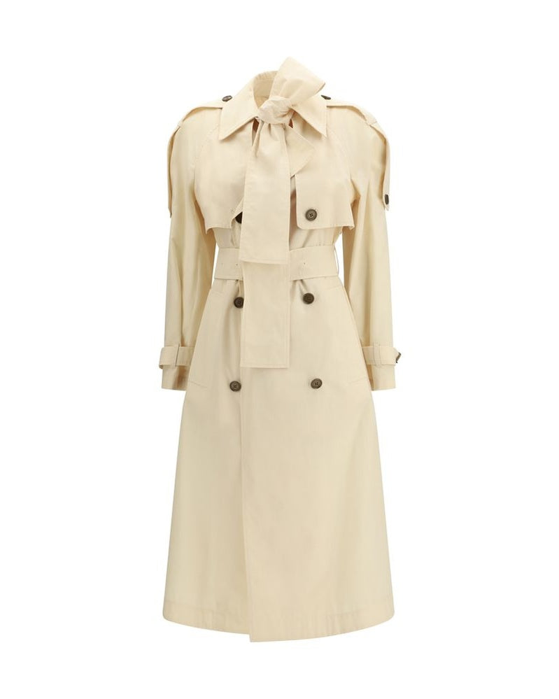 Burberry Beige Polyester Trench Coat