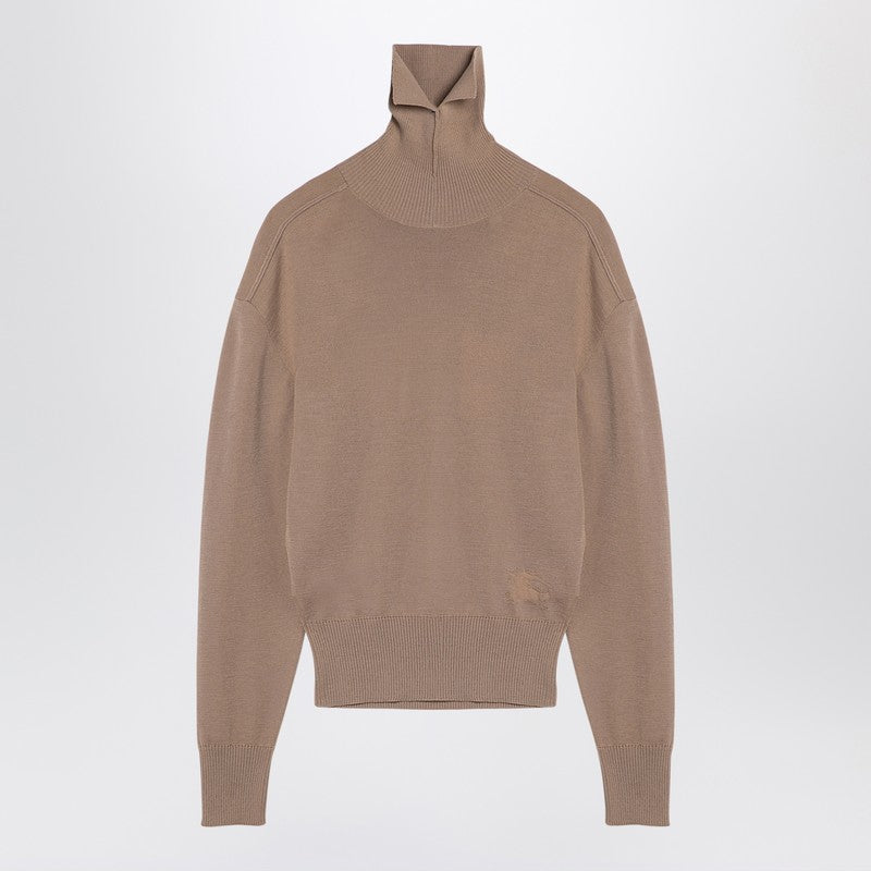 Burberry Beige Wool Turtleneck Sweater Glam Steals