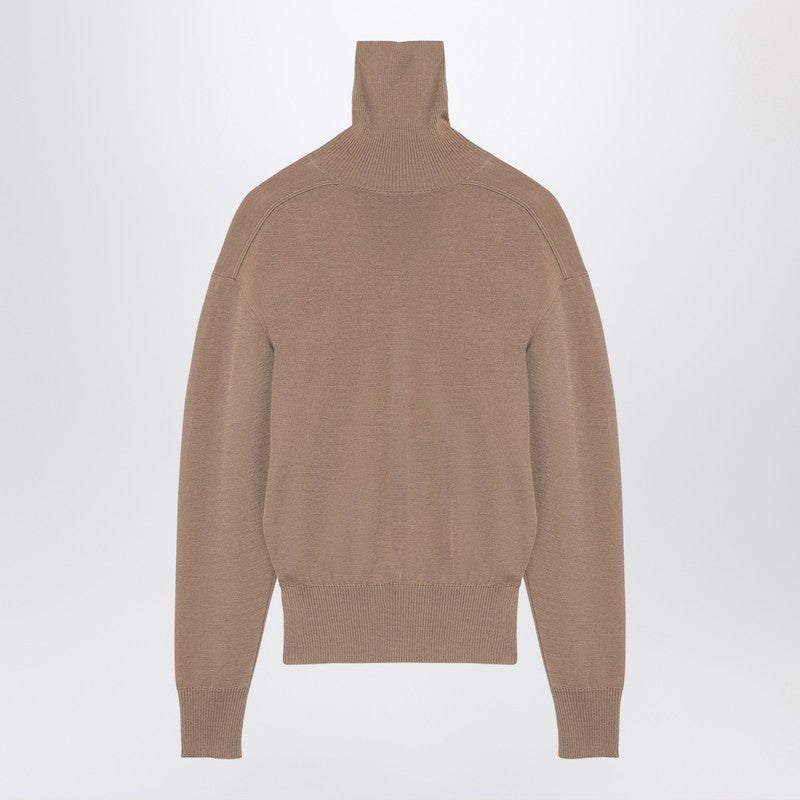 Burberry Beige Wool Turtleneck Sweater Glam Steals