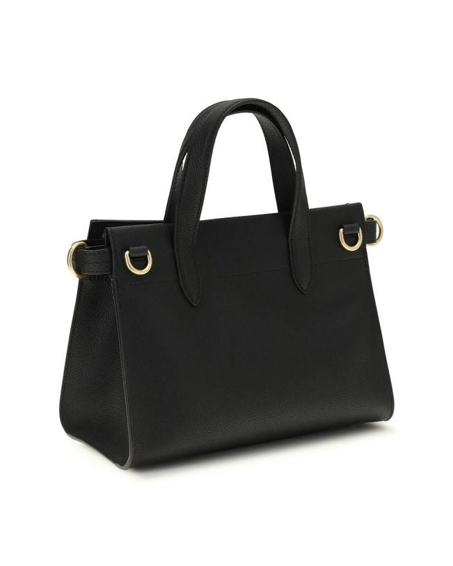 Burberry Black Calf Leather Bos Taurus Handbag Glam Steals